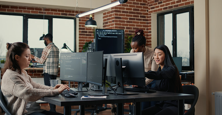 Team working photo